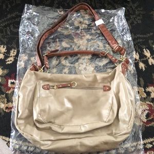MARKED DOWN NEW: Tan Crossbody/Handbag
